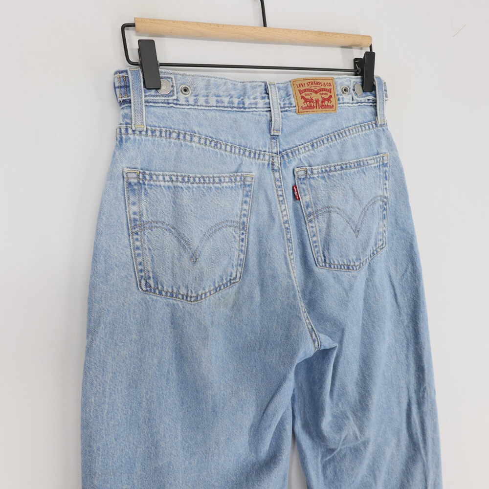 Levis Cinch Baggy Jeans Womens 26x31 Blue Light Wash High Rise Wide Leg - Picture 4 of 13